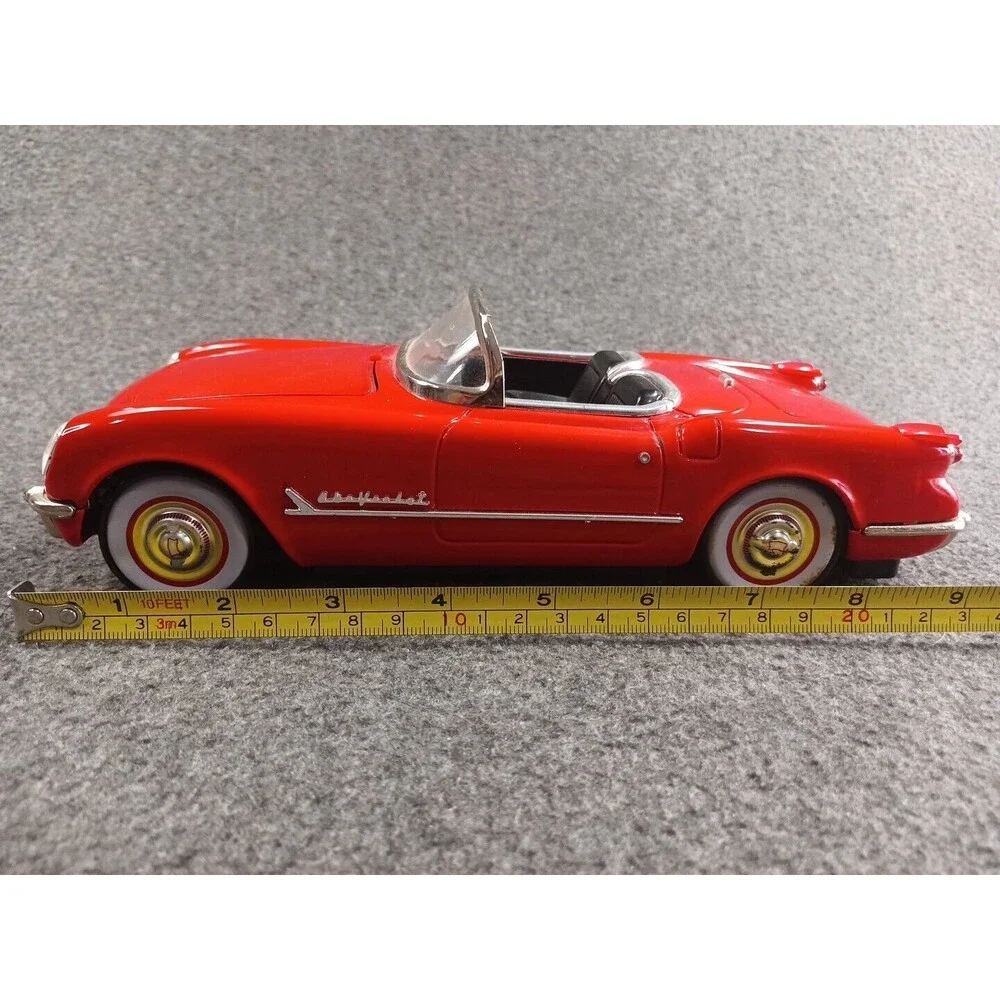 50s Fifties Tinplate Friction Car Red 1953 Corvette Roadster Missing Cassette